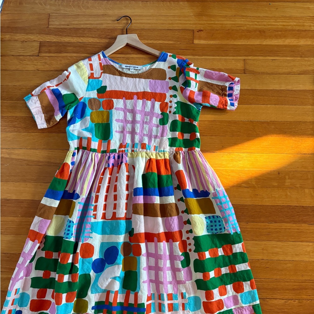 VARIETY HOUR STUDIO  Linen/Cotton Satu Dress - fits like XS